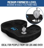 Memory Foam Seat Cushion – Ergonomic U-Shape Design, Tailbone Pain Relief, Breathable Cover, Non-Slip Base - Image 2