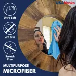 USANOOKS Microfiber Cleaning Cloth Grey - 12 Pcs (12.5"x12.5") - High Performance - 1200 Washes, Ultra Absorbent Microfiber Towel Weave Grime & Liquid for Streak-Free Mirror Shine - Car Washing Cloth - Image 3