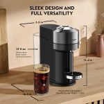 Nespresso Vertuo Next Deluxe Coffee and Espresso Maker, Pure Chrome with Aeroccino Milk Frother,1.1 liter, Black,Dark Chrome - Image 4