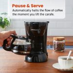 Elite Gourmet EHC4128 Automatic 4-Cup Brew & Drip Coffee Maker with Pause N Serve, Glass Carafe, Reusable Filter, On/Off Switch, Keep Warm, Water Level Indicator, Black - Image 2