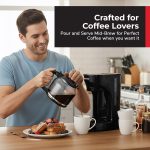 Mueller 12-Cup Drip Coffee Maker - Borosilicate Carafe, Auto-Off, Reusable Filter, Anti-Drip, Keep-Warm Function, Clear Water Level Window Coffee Machine, Kitchen Essentials & Accessories - Image 3