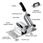 Manual Frozen Meat Slicer, befen Upgraded Stainless Steel Meat Cutter Beef Mutton Roll for Hot Pot KBBQ Food Slicer Slicing Machine for Home Cooking of Hot Pot Shabu Shabu BBQ - Image 5