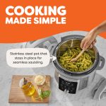 Instant Pot, 6-Quart Whisper Quiet 9-in-1 Electric Pressure Cooker, Slow Rice Steamer, Sauté, Yogurt Maker, Warmer & Sterilizer, Free App with 800+ Recipes, Stainless Steel - Image 5