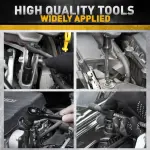 ELEAD 3/8" Drive Impact Socket Set, 96-Piece Deep & Shallow Socket Set Metric and Standard Full with Adapters, Ratchet Handle, Universal Joint, Extension Bar, Screwdriver Bit Sets, Spark Plug Sockets - Image 3
