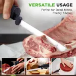 NutriChef Cordless Electric Knife | Easy to Use Constant ON/OFF Safety Function | Lightweight Kitchen Knife | Carve Turkey, Meats, Poultry, Bread & Cheese | 11.42’’ Stainless Steel Blades | Black - Image 7