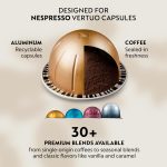 Nespresso Festive Vertuo Pop+ Coffee and Espresso Maker by Breville, Matte Black Gold - Image 7