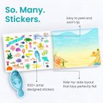 Cupkin Animal Sticker Book Activity for Kids, Toddler Airplane Travel Essentials, 500+ Habitat Stickers for Kids + 12 Scenes + 12 Coloring Book Pages, Animal Lover Gift, Childrens Crafts for Ages 2-8 - Image 6