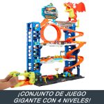 Hot Wheels City Ultimate Garage Track Set with 2 Die-Cast Toy Cars & Car-Eating Dragon, Stores 50+ Vehicles, 4 Levels - Image 4