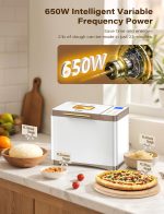 KBS 20-IN-1 Bread Maker with Custom Program, 650W Bread Machine with Nonstick Ceramic Pan&Stainless Steel Paddle, 2LB Bread Maker Machine Polish Bread,Gluten-Free, Touch Panel,15H Timer,3 Colors - Image 6