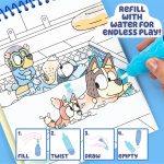 Horizon Group USA Bluey Aqua Art - Reusable Water Reveal Activity Pages With Water Pen for No-Mess Drawing and Coloring - Image 5
