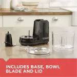 BLACK+DECKER 1.5-Cup Electric Food Chopper, One Touch Pulse, 150W Motor, Stay-Sharp Blade, Dishwasher Safe - Image 4