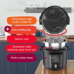 Instant Pot Pro 10-in-1 Pressure Cooker, Slow Cooker, Rice/Grain Cooker, Steamer, Sauté, Sous Vide, Yogurt Maker, Sterilizer, and Warmer, Includes App With Over 800 Recipes, Black, 6 Quart - Image 4