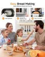 Gleedelish 2LB Bread Maker Machine, 25 in 1 Programmable Bread Maker, Bread Machine with Fruits & Nuts Dispenser for Beginner, Breadmaker with Nonstick Ceramic Pan, Gluten-Free, Recipe, Gifts - Image 9