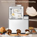 KEEPEEZ Bread Maker, 17-in-1 2LB Stainless Steel with Bread Machine, Non-Stick Pan, Smart Touch, Auto Nut Dispenser, 15H Timer&Keep-Warm, 3 Sizes 3 Colors, 66 Recipes, Gluten-Free, Sourdough - Image 6