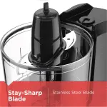 BLACK+DECKER 1.5-Cup Electric Food Chopper, One Touch Pulse, 150W Motor, Stay-Sharp Blade, Dishwasher Safe - Image 5