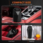 HOTOR Car Trash Can with Lid - 2 Pack, Car Accessories for Interior, Leakproof Vehicle Garbage Can with 30 Attached Trash Bags, Multipurpose Organizers and Storage for Home, Office, Black - Image 8