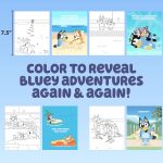 Horizon Group USA Bluey Aqua Art - Reusable Water Reveal Activity Pages With Water Pen for No-Mess Drawing and Coloring - Image 4
