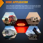 Nilight 6 Inch Oval Red LED Trailer Tail Light Surface Mount 2PCS 10 LEDs Waterproof Stop Brake Turn Trailers Lights for Truck RV Boat Bus Lorry Camper Van Caravan - Image 3