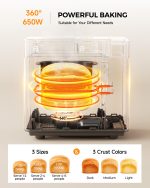 EUHOMY 25-in-1 Bread Maker Machine 2LB Breadmaker, Bread Machines with Nut Dispenser and Yeast Dispenser, 3 Loaf Sizes 3 Crust Colors, Dough Maker with Customized Options, Gluten-Free, Recipe, Gifts - Image 6