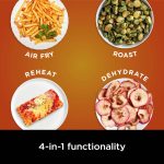 Ninja | Air Fryer | 4-in-1 Pro Air Fry, Roast, Reheat, Dehydrate | 5QT Capacity fits up to 4lbs of French Fries | 400F Max Temp | Nonstick Basket & Crisper Plate | 120V | Grey | AF141 - Image 9