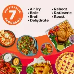 Instant Pot 10QT Air Fryer, 7-in-1 Functions with EvenCrisp Technology that Crisps, Broils, Bakes, Roasts, Dehydrates, Reheats & Rotisseries, Includes over 100 In-App Recipes, Stainless Steel - Image 7