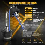 DMEX D2S HID Headlight Bulbs Xenon 35W Replacement 85122 66240 66040 66240CBI Headlamp - Pack of 2, 6000K Cool White - Image 6