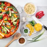 XL Electric 16" Skillet By CucinaPro- 18/10 Stainless Steel Frying Pan with Tempered Glass Lid and Handle, Round with Adjustable Temperature Control Probe, Portable, Includes Recipe Guide, Great Gift - Image 4