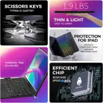 iPad Keyboard Case with Trackpad – 360° Swivel, Backlit, for iPad 10th/11th/Air/Pro 11 - Image 5
