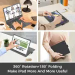 iPad Keyboard Case with Trackpad – 360° Swivel, Backlit, for iPad 10th/11th/Air/Pro 11 - Image 7