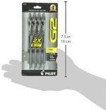 Pilot G2 Premium Gel Roller Pens 0.7, Fine Point Smooth Writing Pens Black, Pack of 4 - Image 2