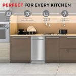 Honeywell 18-Inch Dishwasher with 8 Place Settings, 6 Washing Programs, Stainless Steel Tub, UL & Energy Star Certified, Stainless Finish - Image 7