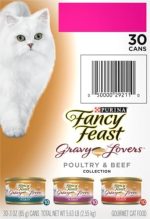 Purina Fancy Feast Gravy Lovers Poultry and Beef Grilled Gourmet Wet Cat Food Variety Pack - (Pack of 30) 3 oz. Cans - Image 3