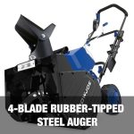 Snow Joe 24V-X2-SB18-TV1 | 48-Volt IONMAX Snow Blower Bundle | W/ 2 x 4.0-Ah Batteries, Dual Port Charger, Cover, & Ice Dozer (Renewed) - Image 7