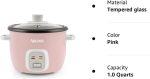 4-Cup Rice Cooker & Food Steamer with Nonstick Ceramic & Pop-Up Steam Tray (Renewed) - Image 2