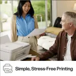 DeskJet 4258E All-in-One Wireless Inkjet Printer, Color Scanner Copier Fax, Compact Home Office Printer with Dual-Band Wi-Fi, Automatic Document Feeder, H-P Smart App, Instant Ink Ready, White - Image 4