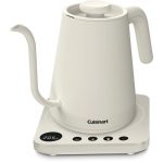 Cuisinart GK-1 Digital Electric Gooseneck Kettle – Precise Temperature Control, 1.0L, Cream (Renewed)
