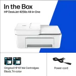 DeskJet 4258E All-in-One Wireless Inkjet Printer, Color Scanner Copier Fax, Compact Home Office Printer with Dual-Band Wi-Fi, Automatic Document Feeder, H-P Smart App, Instant Ink Ready, White - Image 3