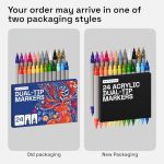ARTISTRO 24 Acrylic Paint Markers - Paint Pens for Calligraphy, Brush + Fine Tips - For Fabric, Rock, Glass, Wood, DIY, Craft, Canvas - Art and Craft Supplies for Adults, Teens, Kids - Image 2