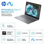 HP OmniBook X FILP Copilot+ PC 16 inch 2K Touch 2-in-1 Touchs Laptop, AMD Ryzen AI 5 340, 16GB DDR5 RAM, 512GB SSD, Backlit KB, Copilot+ PC, Windows 11 Home, Meteor Silver, 16-ar0013dx - Image 4