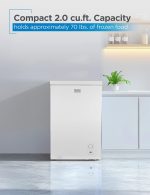 BLACK+DECKER 2.0 Cu. Ft. Compact Chest Freezer, Deep Freezer Holds Up To 70 Lbs. of Frozen Food, Removable Storage Basket, Manual Defrost, White - Image 7