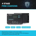 Renogy 10 Amp 12V/24V PWM Negative Ground Solar Charge Controller Compact Design w/LCD Display for AGM, Gel, Flooded and Lithium Battery, Wanderer 10A - Image 6