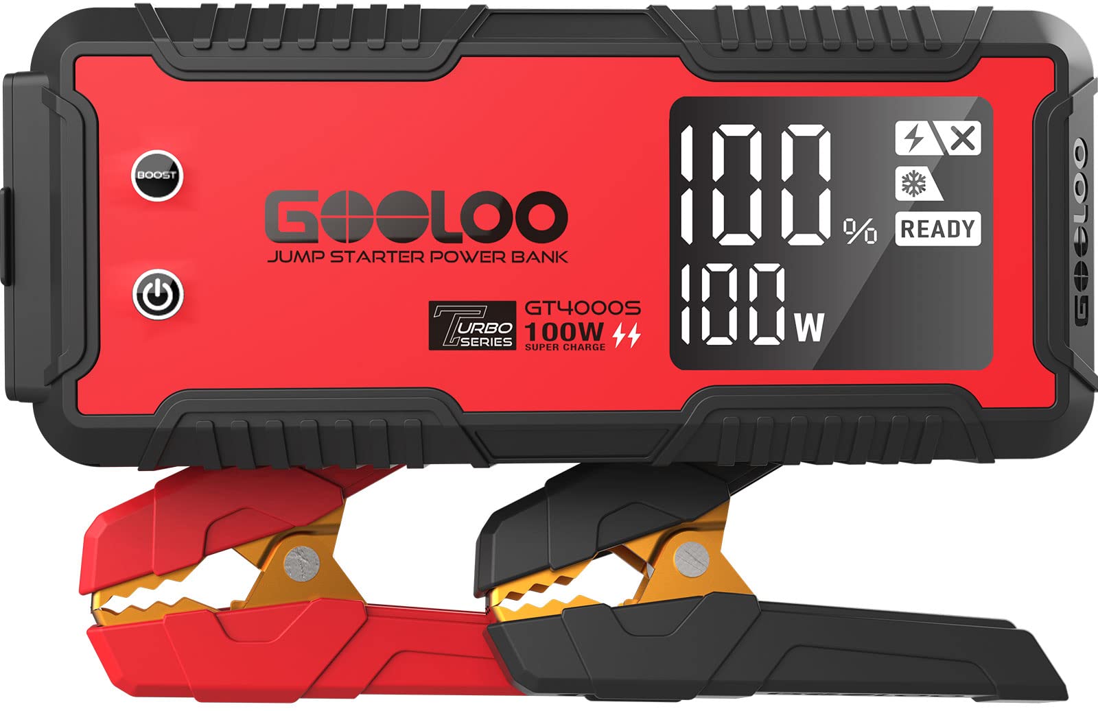612JAVJbmhL GOOLOO GT4000S Jump Starter 4000 Amp Car Starter 100W Two-Way Fast-Charging Portable Car Battery Charger Booster Pack for 10L Diesel and All Gas Engines, SuperSafe Lithium Jump Box for 12V Vehicles - Image 1