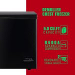 DEMULLER Chest Freezer 5.0Cubic Feet Deep Freezer Freestanding Freezers with 2 Removable Stainless Steel Basket, Mini Freezer Top Open Door Compact Freezer with Electronic Control 41℉ to -15℉BLACK - Image 7