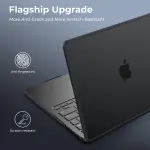 BlueSwan Anti-Cracking Hard Shell Case Compatible with MacBook Pro 14-inch M5 2026 2025-2021 Release M4 M3 M2 M1 Pro/Max Chip, Anti-Fingerprint Soft TPU Bumper, Frosted Black - Image 5
