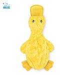 Best Pet Supplies Interactive Squeaky Dog Chew Toy, Ideal Dog Toys for Chewers, Small, Medium & Large Dogs, and Fetch Lovers - Crinkle Duck (Yellow), Large - Image 5