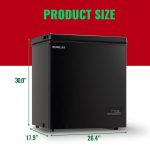 DEMULLER Chest Freezer 5.0Cubic Feet Deep Freezer Freestanding Freezers with 2 Removable Stainless Steel Basket, Mini Freezer Top Open Door Compact Freezer with Electronic Control 41℉ to -15℉BLACK - Image 6