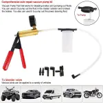 CARSC Hand Held Vacuum Pump Tester Set Vacuum Gauge and Brake Bleeder Kit for Automotive with Adapters Case - Image 8
