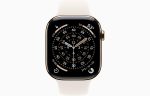 Apple Watch Series 11 [GPS + Cellular, 46mm] Gold Titanium Case with Starlight Sport Band, S/M (Renewed) - Image 2