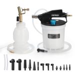 FOUR UNCLES 2L Brake Bleeder Vacuum Pump Kit - Pneumatic Brake Fluid Extractor with 1L Refilling Bottle & Adapters for Automotive Bleeding, One-Person Operation