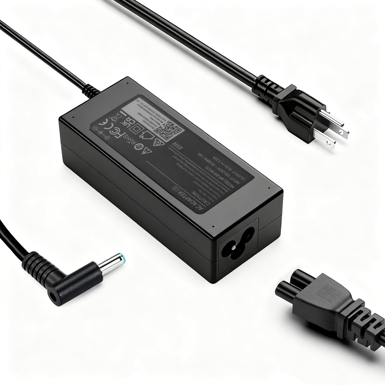 61Do2P5v2iL UCW 65W 45W 9FT 4.5*3.0mm Laptop Charger Replacement for HP Smart Blue Tip Computer Charger Compatible with Pavilion x360 14 15 17, Envy, Spectre, Elitebook, ProBook, Chromebook and More Power Adapter - Image 1